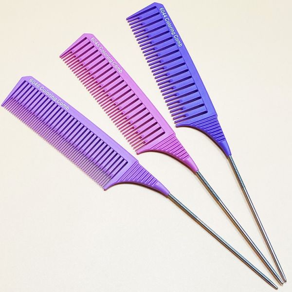 By perfect beauty Highlighting Comb Set PURPLE PINK 3 pcs
